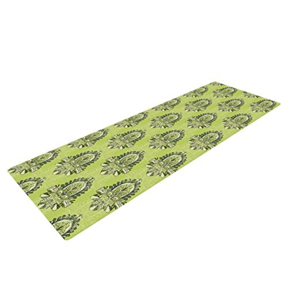 Kess Inhouse Green Yoga Mat